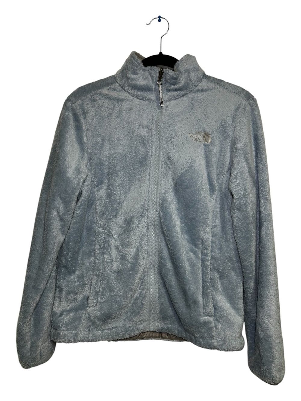 The North Face Women's Otis Fleece Blue Full-Zip Lightweight Jacket Pockets Sz M